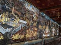 Wall painting at Wat Phra Kaew or the Temple of the Emerald Buddha is regarded as the most important Buddhist temple in Thailand