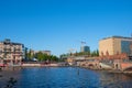 The wall museum and the Oberbaum bridge in city of Berlin in Germany Royalty Free Stock Photo