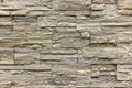 Wall of natural stone blocks of gray and sand color Royalty Free Stock Photo