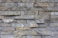 Wall of natural stone blocks of gray and sand color Royalty Free Stock Photo