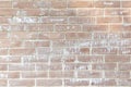 Wall of a new brown brick. Heterogeneous color