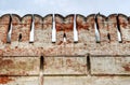 The wall of Novodevichy convent Royalty Free Stock Photo
