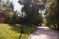 wall of the Novodevichy monastery architecture Park the antiquity of the history of downtown Moscow