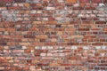 Wall of an old building built of red bricks Royalty Free Stock Photo