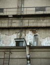 Wall with old building roof Royalty Free Stock Photo