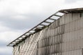 Wall with old building roof will break Royalty Free Stock Photo