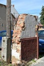Wall of an old demolished building Royalty Free Stock Photo