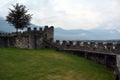 Wall of an old fortress. Watchtowers