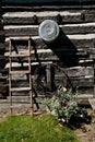 Wall of an old log cabin Royalty Free Stock Photo