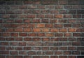 Wall of Old Red Burnt Bricks, Solid Durable Material Royalty Free Stock Photo