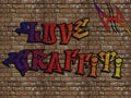 Wall painted with graffiti