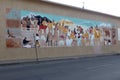 Wall painting by Be Sargent commemorating Navajo Code Talkers who served in the Second World War.