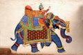 Wall painting of Elephant at City Palace, Udaipur