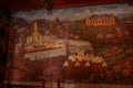 Wall painting at The Grand Palace, Bangkok, Royalty Free Stock Photo