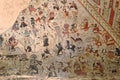 Wall painting Hindu god with their respective vehicles shown in this picture