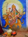 Wall painting of Hindu goddess