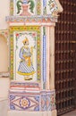 Wall painting in an Indian gateway Royalty Free Stock Photo