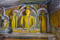 Wall Paintings And Buddha Statues At Dambulla Cave Golden Temple Royalty Free Stock Photo