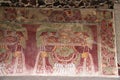 Wall paintings on the Pyramids of Teotihuacan, Mexico.