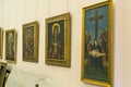 Armenia, Echmiadzin, September 2021. Religious paintings depicting saints and apostles in the residence of the Catholicos.