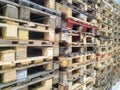 Wall of palets Royalty Free Stock Photo