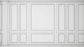 Wall panel decorative in modernclassic style,classic pattern white on white wall Royalty Free Stock Photo