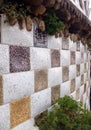 Wall in Park Guell in Barcelona, Spain
