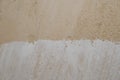 Wall with partially plastered gypsum plaster Royalty Free Stock Photo