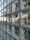 Wall of paves glass in exterior