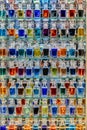 Wall Of Perfumes In Glass Vials Royalty Free Stock Photo