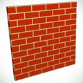 Wall in perspective. Brickwall for construction, building or obs