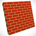 Wall in perspective. Brickwall for construction, building or obs