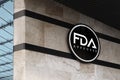 Wall of Pharma company showing on wall FDA Registered Facility. approved Royalty Free Stock Photo