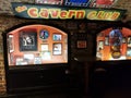 Wall with pictures and albums of famous musicians in the Cavern Club