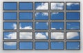 Wall of plasma tvs Royalty Free Stock Photo