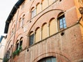 Wall of a public historical building in Verona Italy
