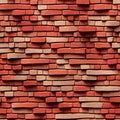 A wall of rectangular red bricks