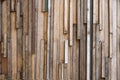 Wall recycled from wood boards