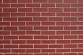 Wall of red brick background for writing close-up texts horizontally