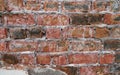 Wall of red brick fragment Royalty Free Stock Photo