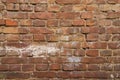 Wall with red bricks. Old brick wall background. grunge brick background Royalty Free Stock Photo