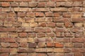 Wall with red bricks. Old brick wall background. grunge brick background Royalty Free Stock Photo