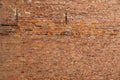 Wall with red bricks. Old brick wall background. grunge brick background Royalty Free Stock Photo