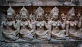 Wall relief at Angkor Thom, Cambodia