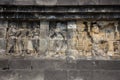 Wall relief closeup, Borobudur temple, Java, Indonesia