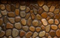 Wall round stone rock texture and seamless background Royalty Free Stock Photo