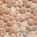 Wall round stone rock texture and seamless background Royalty Free Stock Photo