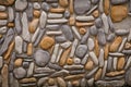 Wall round stone rock texture and seamless background Royalty Free Stock Photo