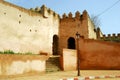 Wall of the Royal Palace, Meknes, Morocco Royalty Free Stock Photo