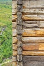 Wall of rural log house Royalty Free Stock Photo